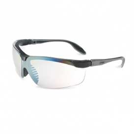 Uvex Genesis S Safety Glasses - Black Frame - Clear Lens