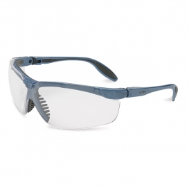 Uvex Genesis S Safety Glasses - Blue Frame - Clear Lens
