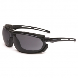 Uvex S4041 Tirade Safety Glasses/Goggles - Black Temples - Gray Anti-Fog Lens