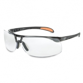 Uvex Protege Safety Glasses - Black Frame - Clear Anti-Fog Lens