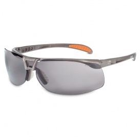 Uvex Protege Safety Glasses - Brown Frame - Gray Lens