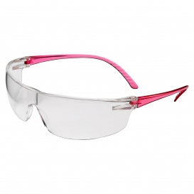 Uvex SVP208 SVP 200 Safety Glasses - Pink Temples - Clear Anti-Fog Lens