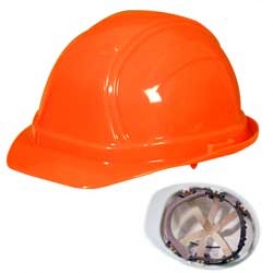 OccuNomix V100 Vulcan Cap Style Hard Hat - 6-Point Pinlock Suspension - Hi-Viz Orange