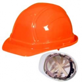 OccuNomix V200 Vulcan Cap Style Hard Hat - 6-Point Ratchet Suspension - Hi-Viz Orange