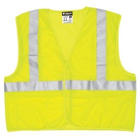MCR Safety VCL2MLFR Economy Type R Class 2 Limited Flammability Mesh Safety Vest - Yellow/Lime