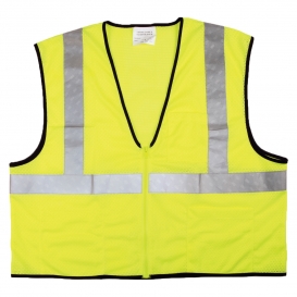River City VCL2MLZ Economy Type R Class 2 Mesh Safety Vest with Zipper - Yellow/Lime