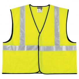 MCR Safety VCL2SL Economy Type R Class 2 Solid Safety Vest - Yellow/Lime