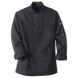 Chef Designs 0425BK Ten Pearl Button Chef Coat
