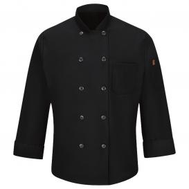 Chef Designs 042X Men\'s Chef Coat with MIMIX and OilBlok - Black