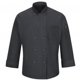 Chef Designs 042X Men\'s Chef Coat with MIMIX and OilBlok - Charcoal