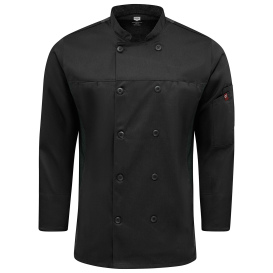 Chef Designs 054M Men\'s Deluxe Airflow Chef Coat - Black