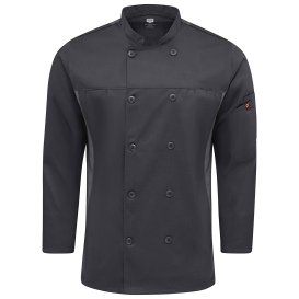 Chef Designs 054M Men\'s Deluxe Airflow Chef Coat - Charcoal