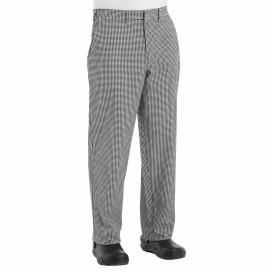 Chef Designs 2020 Men\'s Cook Pants with Zipper Fly - Black/White Check
