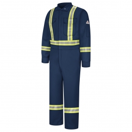 Bulwark FR CLBC Men\'s Midweight Premium Coverall with Reflective Trim - Navy
