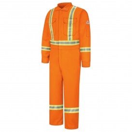 Bulwark FR CLBC Men\'s Midweight Premium Coverall with Reflective Trim - Orange