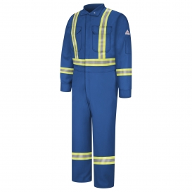 Bulwark FR CLBC Men\'s Midweight Premium Coverall with Reflective Trim - Royal Blue