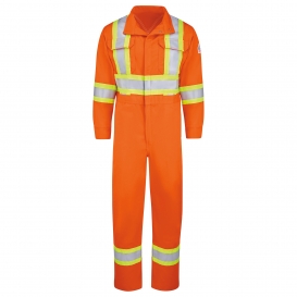 Bulwark FR CLBD Men\'s Premium Coverall with Reflective Trim - Orange