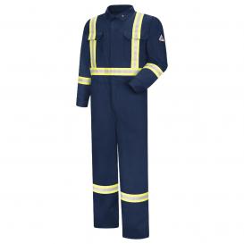 Bulwark FR CTBA Men\'s Premium Coverall with Reflective Trim - EXCEL FR ComforTouch - 7 oz. - Navy