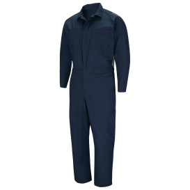 Red Kap CY34 Performance Plus Lightweight Coverall with OILBLOK Technology - Navy/Charcoal Mesh