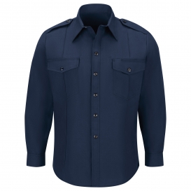 Workrite Fire Service FSC4 Men\'s Classic Long Sleeve Fire Chief Shirt - Navy