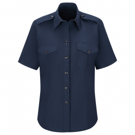 Workrite Fire Service FSC7 Women\'s Classic Short Sleeve Fire Chief Shirt - Navy