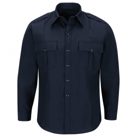 Workrite Fire Service FSE0 Men\'s Classic Long Sleeve Fire Officer Shirt - Midnight Navy