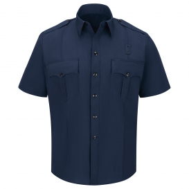 Workrite Fire Service FSE2 Men\'s Classic Short Sleeve Fire Officer Shirt - Navy