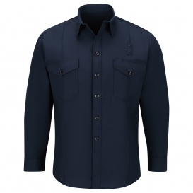Workrite Fire Service FSF0 Men\'s Classic Long Sleeve Firefighter Shirt - Midnight Navy