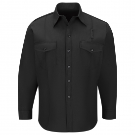 Workrite Fire Service FSF4 Men\'s Classic Long Sleeve Western Firefighter Shirt - Black