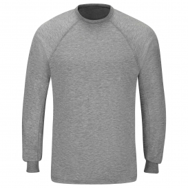Workrite Fire Service FT40 Men\'s Athletic Style Long Sleeve Station Wear T-Shirt - Heather Grey