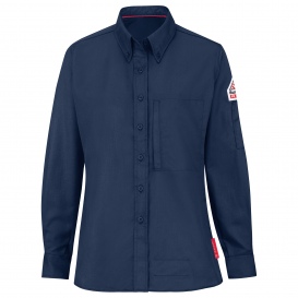 Bulwark FR QS23 Women\'s iQ Series Lightweight Comfort Woven Shirt - Navy