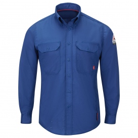 Bulwark FR QS24 Men\'s iQ Series Lightweight Comfort Woven Shirt - Royal Blue