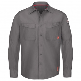 Bulwark FR QS40 Men\'s iQ Series Endurance Collection Work Shirt - Grey