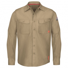 Bulwark FR QS40 Men\'s iQ Series Endurance Collection Work Shirt - Khaki