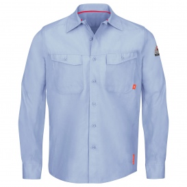 Bulwark FR QS40 Men\'s iQ Series Endurance Collection Work Shirt - Light Blue