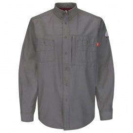 Bulwark FR QS42 Men\'s iQ Series Endurance Collection Uniform Shirt - Grey