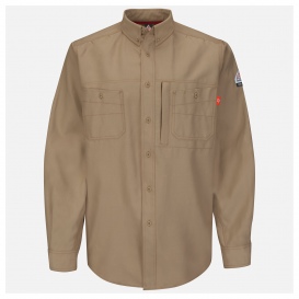 Bulwark FR QS42 Men\'s iQ Series Endurance Collection Uniform Shirt - Khaki