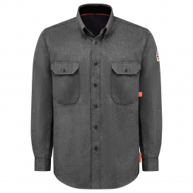 Bulwark FR QS50 Men\'s iQ Series Comfort Woven Lightweight Shirt - Dark Grey