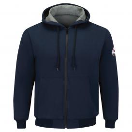 Bulwark FR SEZ4NV Men\'s Thermal Lined Zip-Front Hooded Sweatshirt