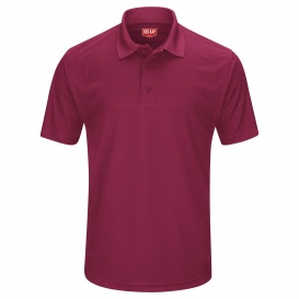 Red Kap SK96 Men\'s Performance Knit Pocketless Core Polo - Short Sleeve - Burgundy