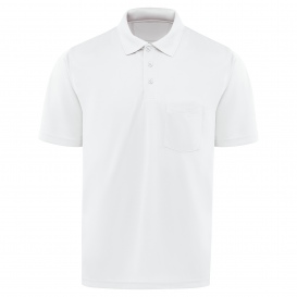 Red Kap SK98 Men\'s Performance Knit Pocket Polo - Short Sleeve - White