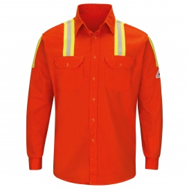 Bulwark FR SLATOR Men\'s Midweight Enhanced Visibility Uniform Shirt - Orange