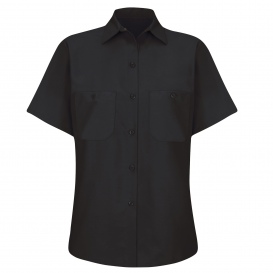 Red Kap SP23 Women\'s Industrial Work Shirt - Short Sleeve - Black