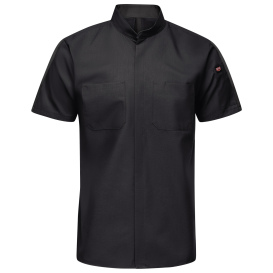 Red Kap SX46 Men\'s Pro Plus OilBlok and MIMIX Work Shirt - Short Sleeve - Black