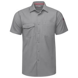 Red Kap TSM2 Men\'s Cooling Work Shirt - Short Sleeve - Gravel