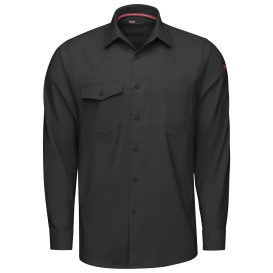 Red Kap TSM4 Men\'s Cooling Work Shirt - Long Sleeve - Black