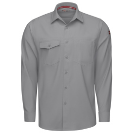 Red Kap TSM4 Men\'s Cooling Work Shirt - Long Sleeve - Gravel