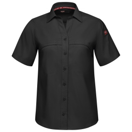 Red Kap TSW1 Women\'s Cooling Work Shirt - Short Sleeve - Black