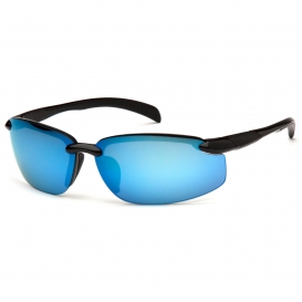 Venture Gear VGSB1165DB Waverton Eyewear - Black Frame - Blue Mirror Lens