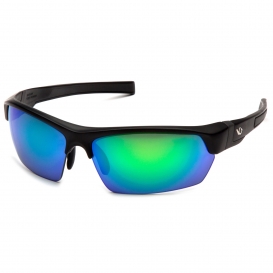 Venture Gear VGSB331 Tensaw Eyewear - Black Frame - Green Mirror Polarized Lens